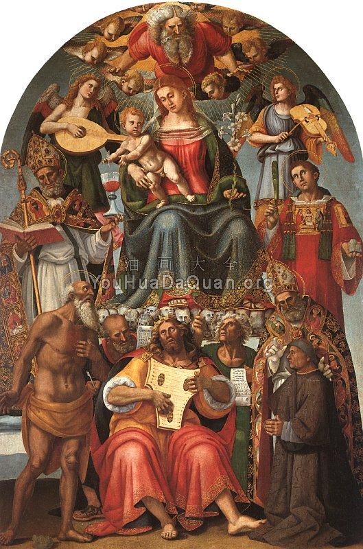 Madonna and Child with Saints, - 路加·西诺雷利